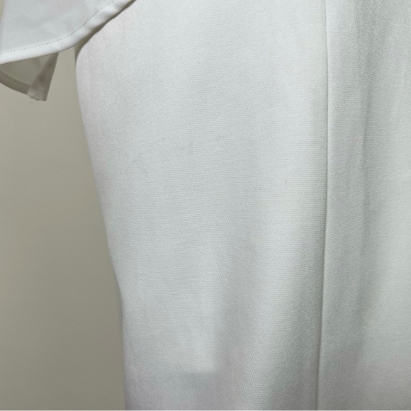 NEW FEW MODA WHITE STRAPLESS DRAPED JUMPSUIT - Picture 6 of 9